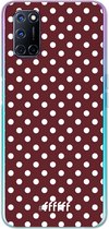 6F hoesje - geschikt voor OPPO A52 -  Transparant TPU Case - Burgundy Dots #ffffff