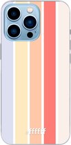 6F hoesje - geschikt voor iPhone 13 Pro - Transparant TPU Case - Vertical Pastel Party #ffffff