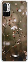 6F hoesje - geschikt voor Xiaomi Redmi Note 10 5G -  Transparant TPU Case - Flower Buds #ffffff