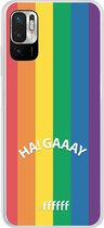 6F hoesje - geschikt voor Xiaomi Redmi Note 10 5G -  Transparant TPU Case - #LGBT - Ha! Gaaay #ffffff