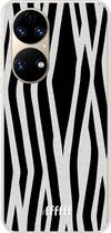 6F hoesje - geschikt voor Huawei P50 -  Transparant TPU Case - Zebra Print #ffffff