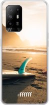 6F hoesje - geschikt voor OPPO A94 5G -  Transparant TPU Case - Sunset Surf #ffffff