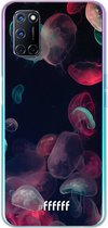 6F hoesje - geschikt voor OPPO A52 -  Transparant TPU Case - Jellyfish Bloom #ffffff