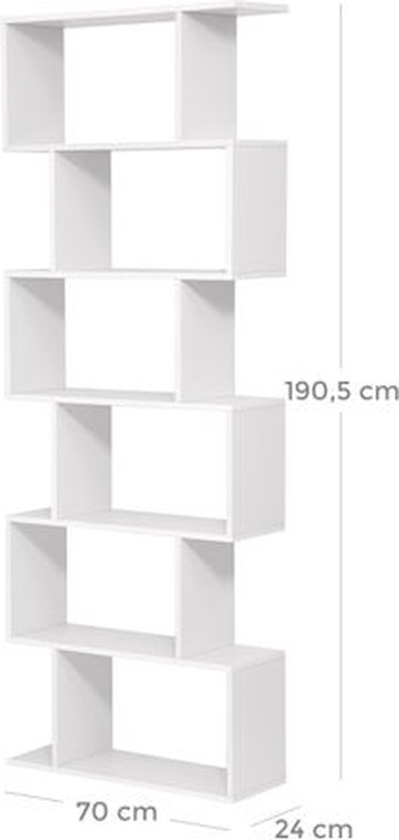 HOMIDEA ANKLE Hoekboekenkast - boekenplank - vrijstaande rekken voor kantoor- en woonkamerdecoratie (walnoot
