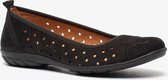 Hush Puppies suede dames ballerina's - Zwart - Maat 40 - Echt leer - Uitneembare zool