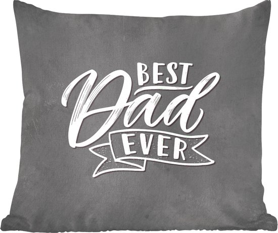 Sierkussen - Citation Cadeaux Homme Papa - Multicolore - 60 Cm X 60 Cm