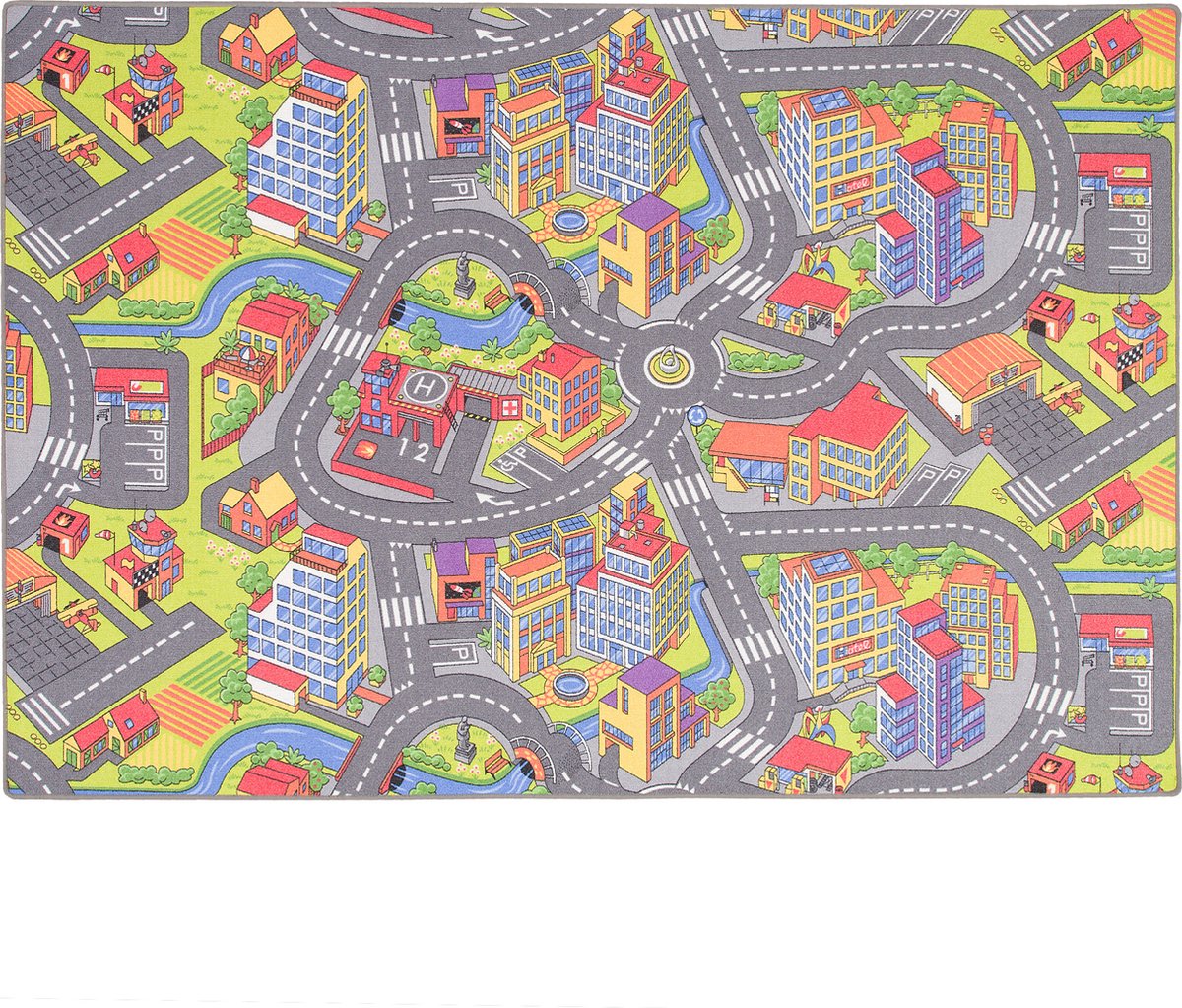 Snapstyle Kinderspeeltapijt Kleine Stad 3D
