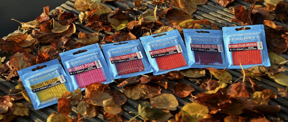 Cresta Spaghetti Worms (8-11-22mm) Semi Floating - Kleur : Worms Tomato Red