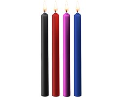 Teasing Wax Candles Large - Parafin - 4-pack - Mixed Colors