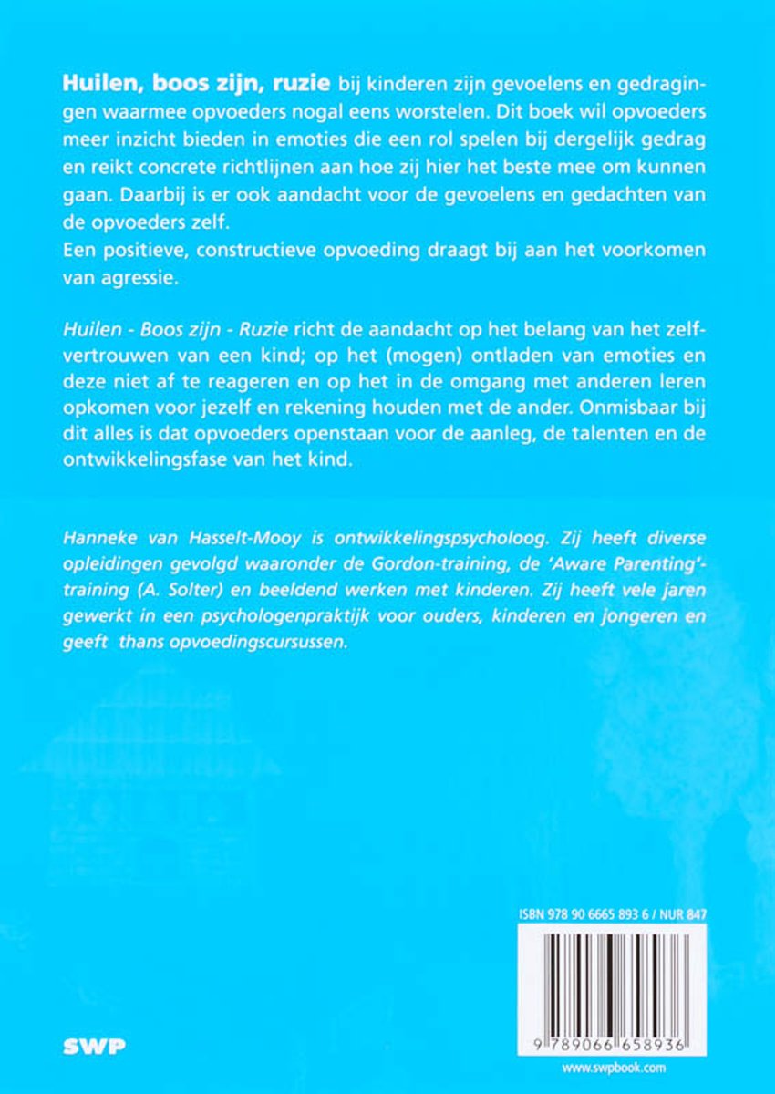 Huilen Boos zijn Ruzie - back cover