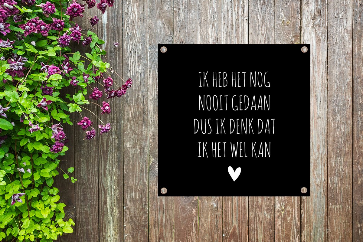 Tuindoek Spreuken Pippi Langkous Ik heb het nog nooit gedaan dus Quotes 100x100 cm Tuindoek Spreuken Pippi Langkous Ik heb het nog nooit gedaan dus Quotes 100x100 cm