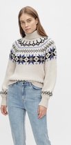 Object Trui Objanny L/s Knit Pullover 117 23037061 Silver Gray/black Dames Maat - M