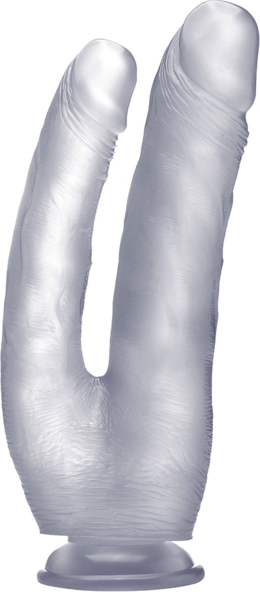 Realistic Double Cock - 10 Inch - Translucent