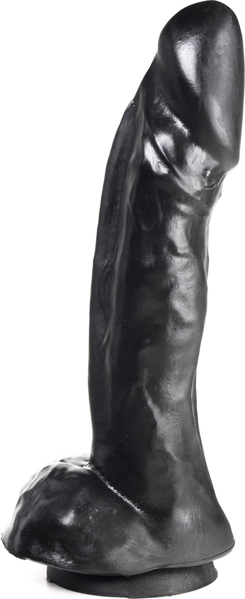Goedkoopste 515 line Dildo 26.5 cm met zuignap - zwart