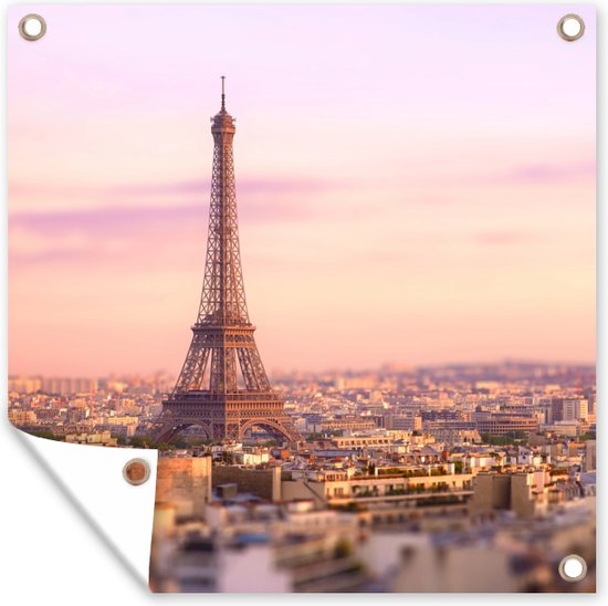Nappe Jardin Paris - Tour Eiffel - Ciel - 100x100 cm