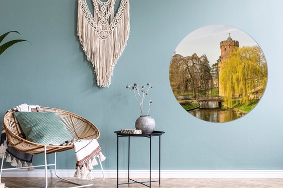 WallCircle - Wall Circle - Wall Circle Indoor - Water - Arbre - Nimègue - 90x90 cm - Décoration murale - Peintures Ronds