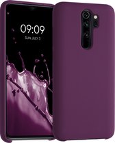 kwmobile telefoonhoesje voor Xiaomi Redmi Note 8 Pro - Hoesje met siliconen coating - Smartphone case in bordeaux-violet