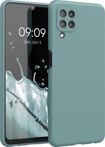 kwmobile telefoonhoesje voor Samsung Galaxy A22 4G - Hoesje met siliconen coating - Smartphone case in Arctische nacht
