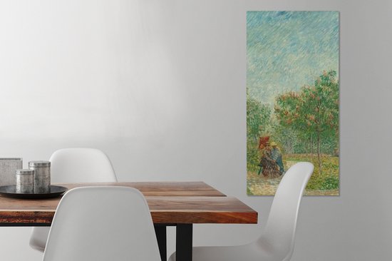 Tableau sur toile Jardin avec les amoureux - Vincent van Gogh - 40x80 cm - Décoration murale