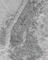 Komar Pure | NYC map | New York kaart | fotobehang op vlies 200x250cm