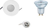 LED Spot Set - OSRAM Parathom PAR16 930 36D - Aigi - GU10 Fitting - Waterdicht IP65 - Dimbaar - Inbouw Rond - Mat Wit - 5.5W - Warm Wit 3000K - Ø82mm - BSE