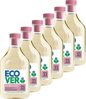 Ecover - Wasmiddel Wol en Zijde - Waterlelie & Groene Meloen - Voordeelverpakking 6 x 1,5 l - 198 wasbeurten