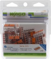 WAGO Pack van 40 universele aansluitklemmen Alle geleiders - ingangen type 221/5