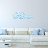 Muursticker Believe In The Beauty Of Your Dreams -  Lichtblauw -  80 x 28 cm  -  woonkamer  engelse teksten  alle - Muursticker4Sale