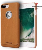 Bruin hoesje van Pierre Cardin - Backcover - iPhone 7-8 Plus - Stijlvol - Leer - Luxe cover