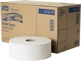Tork Advanced Jumbo Toiletpapier T1, 2-laags, 1800 vel, Wit (pak 6 rollen)