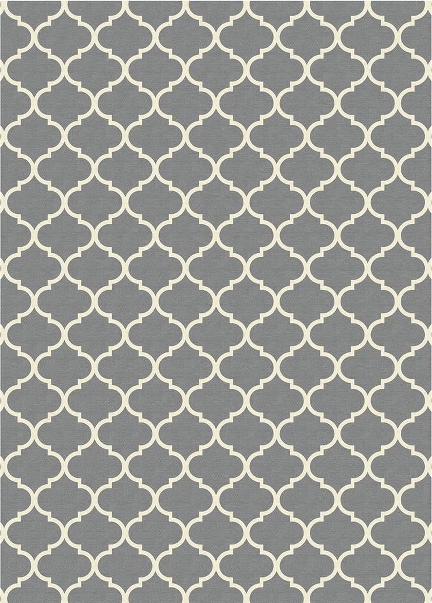 Bol Com Ruggable Moroccan Trellis Grey 150cm X 210 Cm Wasbaar Vloerkleed
