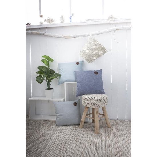 Atmosphera Servietten-Set Chambray – 4 Stück In Blaugrün, 40x40 Cm Aus Baumwolle