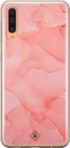 Samsung A50/A30s hoesje siliconen - Marmer roze | Samsung Galaxy A50/A30s case | Roze | TPU backcover transparant