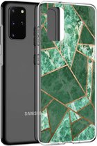 iMoshion Design voor de Samsung Galaxy S20 Plus hoesje - Grafisch Koper - Groen / Goud