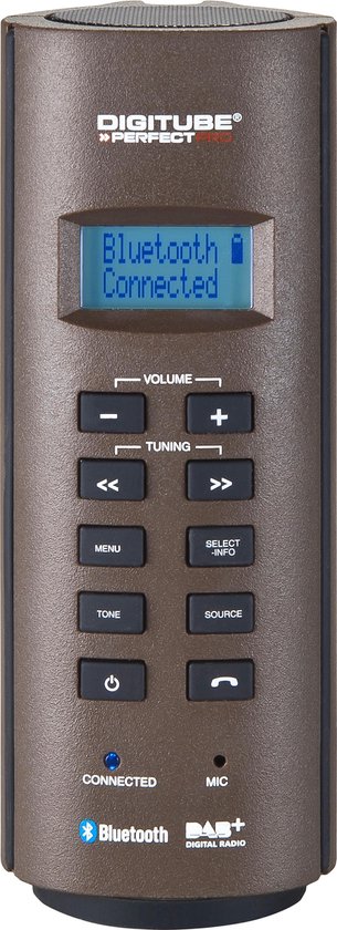 PerfectPro Digitube Bouwplaats Radio - DAB+ - Bluetooth - USB - Earth Tone - D-TUBE