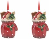 10x Kerstornamenten cadeauzak hanger 8 cm - Kerstboomversiering/kerstboomdecoratie kersthangers