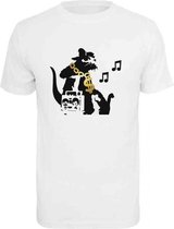 Urban Classics Heren Tshirt -M- HipHop Rat Banksy Wit