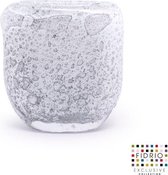 Design vaas Elips Medium - Fidrio OLD OPAL - glas, mondgeblazen - hoogte 16 cm