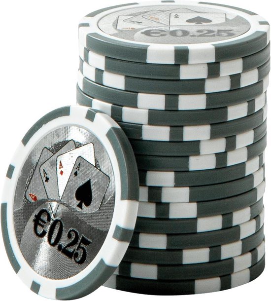 Afbeelding van het spel ABS Cashgame Chip 0,25 Euro Grijs (25 stuks)