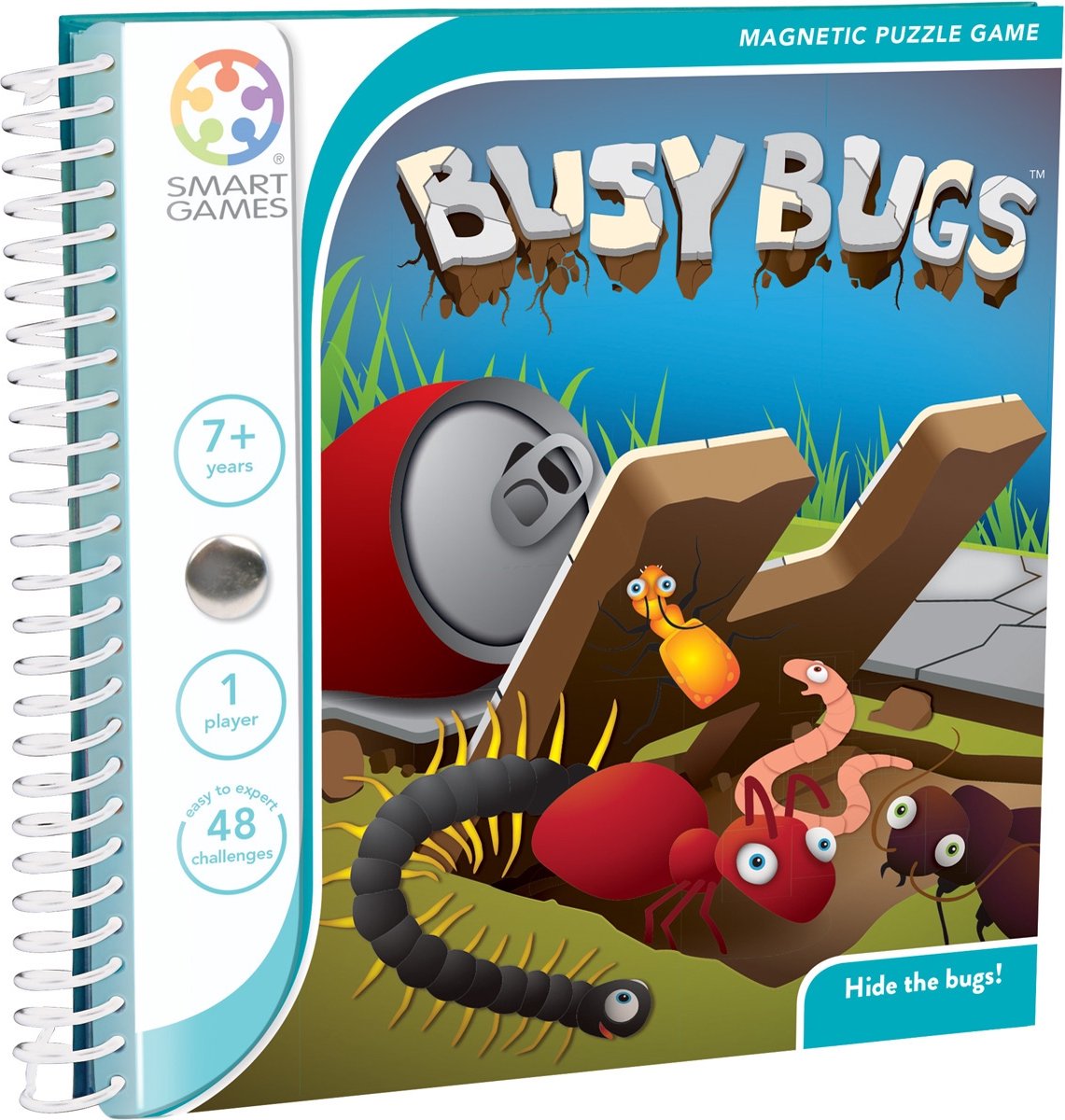 SmartGames - Busy Bugs - Magnetisch reisspel - 48 opdrachten - SmartGames