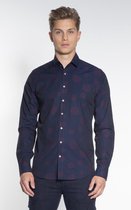 Blue Industry - Overhemd Dots Navy - 43 - Heren - Slim-fit