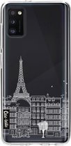 Casetastic   Hoesje - Softcover Hoesje met Design - Paris City Houses White Print