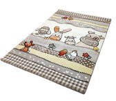 Flycarpets Kinderkamer Vloerkleed - Dieren - Beige - 120x170cm