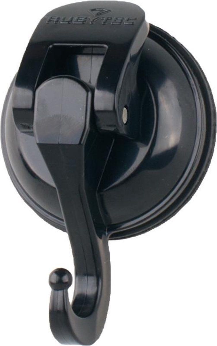 Rubytec Mammoth Zuignap - 7 x 4.7 x 4.7 cm - Twee-componentenrubber - Hanger - Belastbaar tot 4 Kg - Weerbestendig - Kledinghaak - Zwart