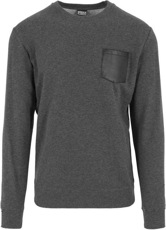 Urban Classics - Contrast Pocket Sweater/trui - S - Grijs