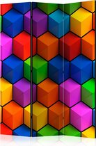 Kamerscherm - Scheidingswand - Vouwscherm - Colorful Geometric Boxes [Room Dividers] 135x172 - Artgeist Vouwscherm