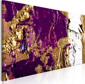 Schilderijen Op Canvas - Schilderij - Purple Wave (1 Part) Narrow 120x40 - Artgeist Schilderij