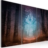 Schilderijen Op Canvas - Schilderij - Edge of the forest - triptych 90x60 - Artgeist Schilderij