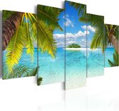 Schilderijen Op Canvas - Schilderij - Paradise island 100x50 - Artgeist Schilderij