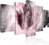 Schilderijen Op Canvas - Schilderij - Pink Depth 200x100 - Artgeist Schilderij